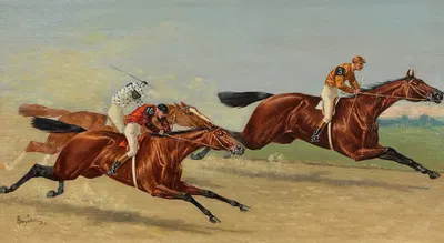 The Futurity 1892 with Morello, Lady Violet and St. Leonards by Henry Stull, 1892 — digital art print download