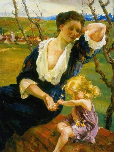 На солнце by Германн Гробер, 1920 — digital art print download