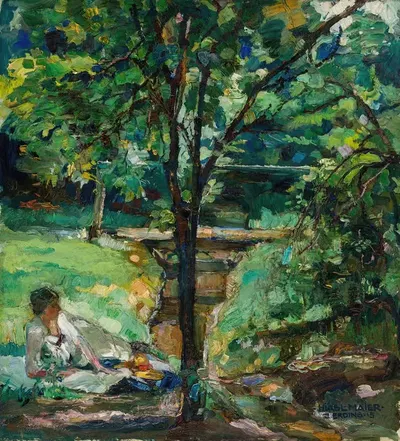 Пикник на Альце by Хиасл Майер-Эрдинг, 1915 — digital art print download