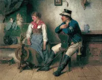 Осторожное приближение by Хьюго Кауфманн, 1890 — digital art print download