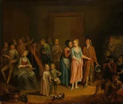 Ночная свадьба by Иоганн Даниэль Багер, 1780 — digital art print download