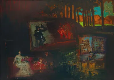 Воспоминание о визите к Рихарду Штраусу в Берлине by Юлий Экстер, 1904 — digital art print download