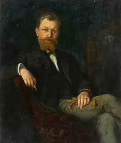 Portrait of the Husband Dr. Viktor Grossmann by Marie Dürr-Grossmann — digital art print download