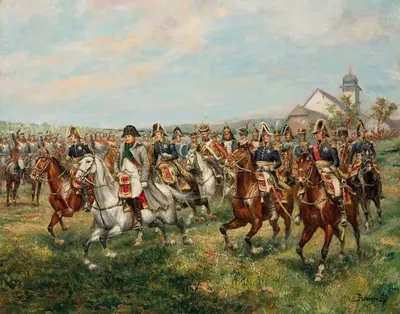 Napoléon à la bataille de Friedland, le 14 juin 1807 by Paul Emile Léon Perboyre — digital art print download