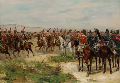 Napoléon parmi sa cavalerie by Paul Emile Léon Perboyre — digital art print download