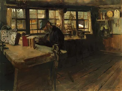 Мастерская часовщика by Пауль Сегиссер, 1906 — digital art print download