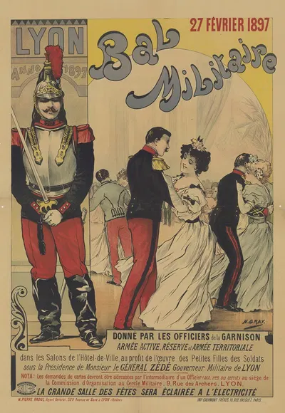 Lyon. Bal militaire by Анри Буланже Грей, 1897 — digital art print download
