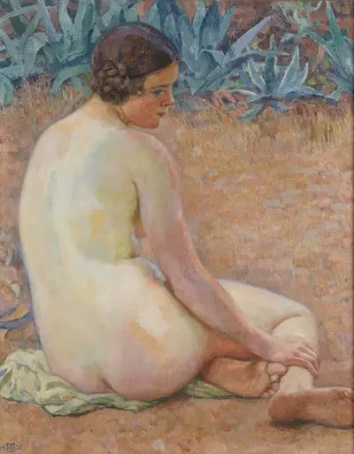 Ню с агавой by Тео ван Риссельберге, 1920 — digital art print download