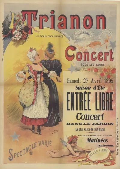 Trianon. Concert tous les soirs. Samedi 27 avril 1895. Entrée libre by Анри Буланже Грей, 1895 — digital art print download