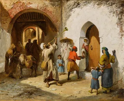 The Day after Ramadan in Morocco by Victor Eeckhout, 1877 — digital art print download