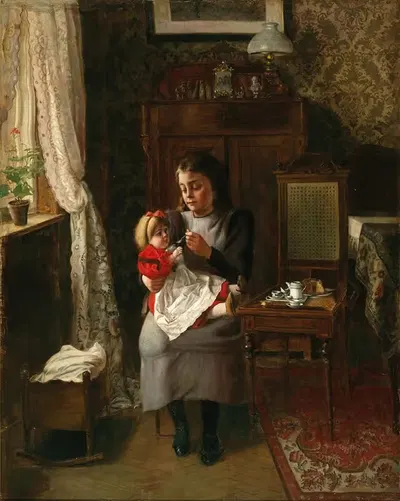 Мать кукол by Антон Зейтц, 1897 — digital art print download