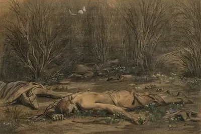 Ущелье при Инкермане by Эдвард Армитидж, 1855 — digital art print download