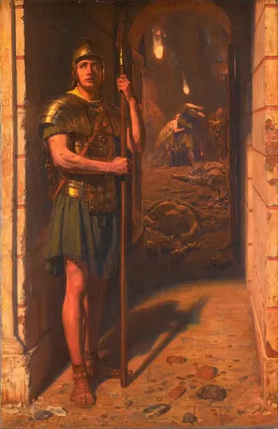 Верный до смерти by Эдвард Джон Пойнтер, 1865 — digital art print download