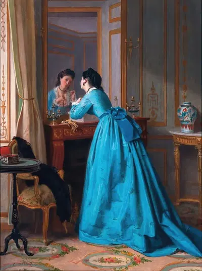 Перед зеркалом by Эжен Аккар — digital art print download