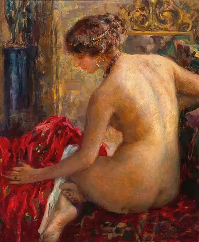 Красный шелк by Фердинанд Макс Бредт, 1916 — digital art print download