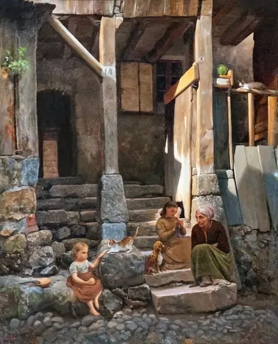 Старый портик, Анси by Фирмин Салабер — digital art print download