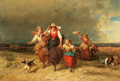 Before the Rain by Francois Verheyden, 1866 — digital art print download