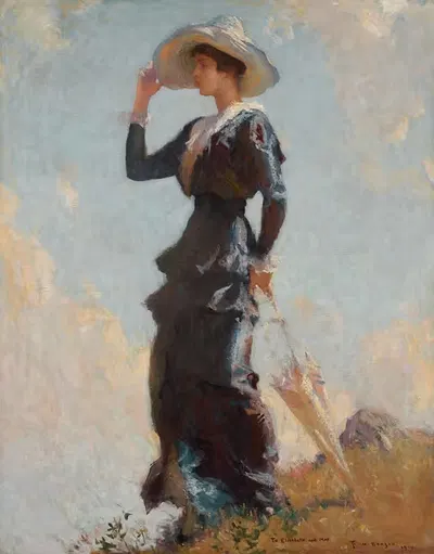 Вершина холма by Фрэнк Уэстон Бенсон, 1914 — digital art print download