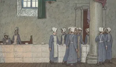 Sketch for 'The Orphans' by Frederick Cayley Robinson — digital art print download