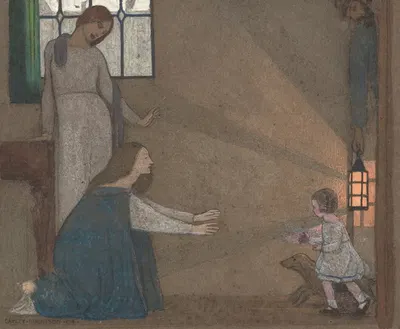 Study for 'The Lost Child' by Frederick Cayley Robinson, 1904 — digital art print download