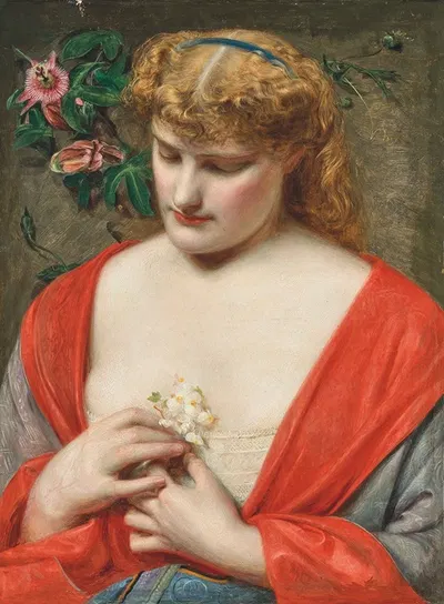 Passion flowers by Frederick Sandys — digital art print download