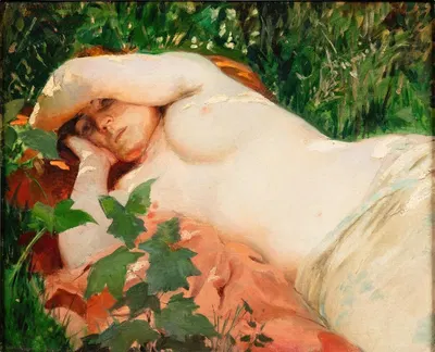 Женщина, лежащая by Жорж Антуан Рошегросс — digital art print download