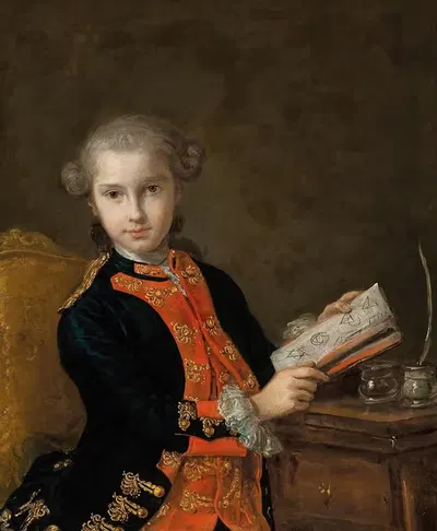 Портрет молодого мальчика, возможно, Карло Ванвителли by Джузеппе Бонито, 1739–1821 — digital art print download