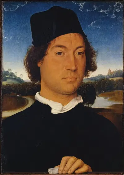 Портрет неизвестного мужчины с письмом by Ханс Мемлинг, 1485-1489 — digital art print download