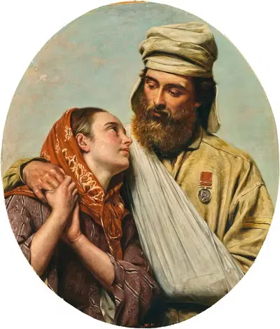 Возвращение домой by Генри Нельсон О'Нил, 1860 — digital art print download