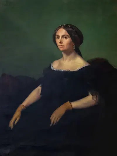 Портрет графини де Гойон by Жан-Ипполит Фландрен, 1853 — digital art print download