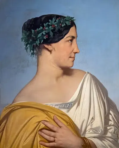 Голова женщины by Жан-Ипполит Фландрен — digital art print download