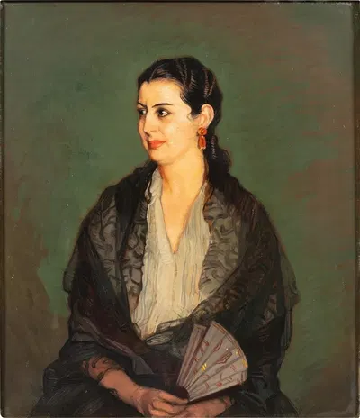 A Madrilenian woman by Ignacio Zuloaga — digital art print download