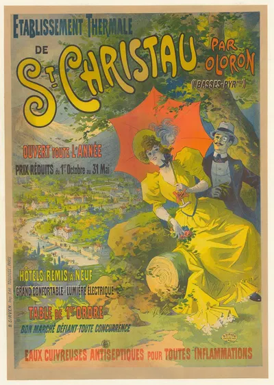 Etablissement thermale (sic). St Christau par Oloron by Imp. B. Sirven, 1900 — digital art print download