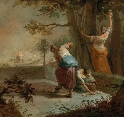 Apple harvest by Januarius Zick — digital art print download