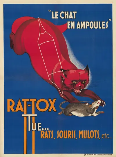 Le chat en ampoules by Imp. B. Sirven, 1934 — digital art print download