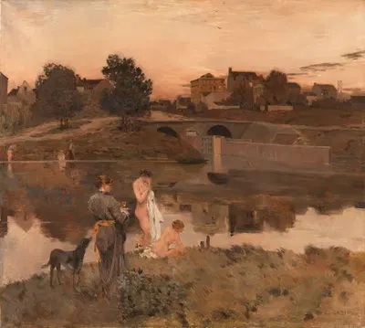 Вечер в Овер-сюр-Уаз by Жан Шарль Казен, 1865-1900 — digital art print download