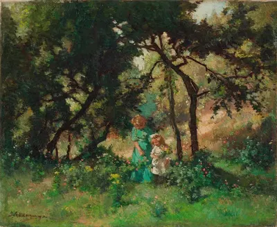 Сбор цветов в Гаагском лесу by Иоганнес Эверт Хендрик Аккеринга — digital art print download