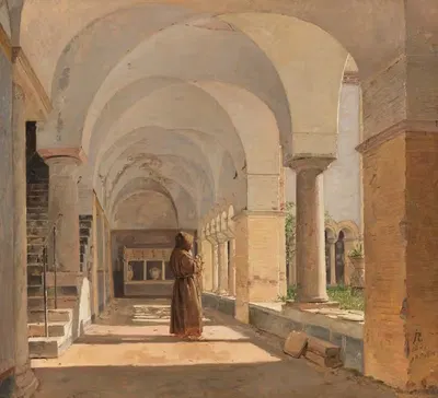 Клуатр Сан Лоренцо за стенами Рима by Йорген Рёд, 1837 — digital art print download