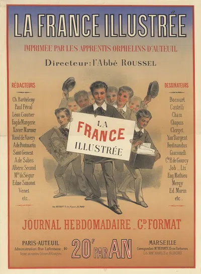 La France illustrée imprimée par les apprentis orphelins d'Auteuil by Имп. Бекке, 1879 — digital art print download