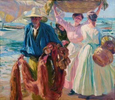 Валенсия, возвращающаяся с рыбалки by Хосе Монгрей, 1919 — digital art print download