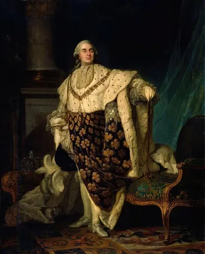Людовик XVI в коронационных одеждах by Жозеф Сифред Дюплессис, 1777 — digital art print download