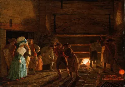 Interior of a Foundry by Léonard Defrance, 1789 — digital art print download