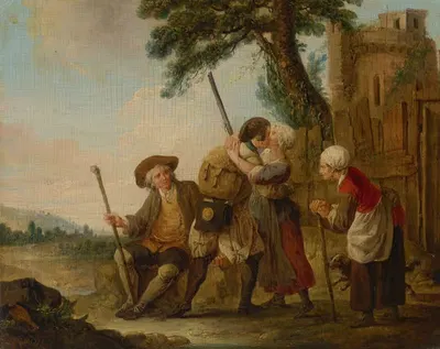 Прощание солдата by Луи Жозеф Ватто, 1771 — digital art print download