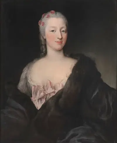 Portrait of Teresa Agnese Doria di Ciriè Marchesa del Maro (1721-1764), great-grandmother of Camillo Benso Conte di Cavour,…
