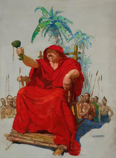 Красная мантия by Ньюэлл Конверс Уайет, 1915 — digital art print download