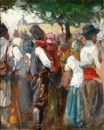 A Market Scene by Nicolae Vermont — digital art print download