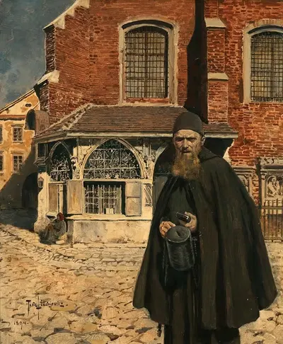 Сбор милостыни by Пётр Стахевич, 1894 — digital art print download