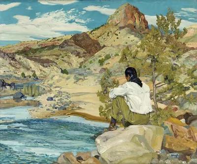 На Рио-Гранде by Уолтер Уфер, 1927 — digital art print download