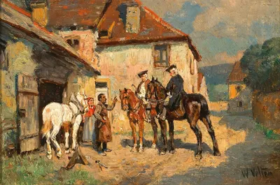 Resting at the Blacksmith’s by Wilhelm Velten — digital art print download