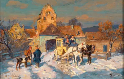 A Post Coach in Winter by Wilhelm Velten — digital art print download